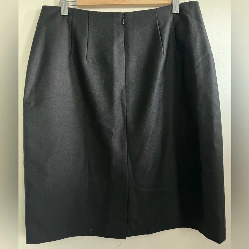 Chadwick's Women's Black Wool Pencil Skirt Lined Size 14 - Picture 3 of 4